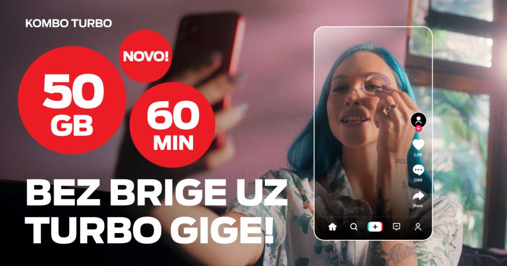 m:tel KOMBO TURBO: 50 GB svaki mjesec – i ono što ne potrošiš, prenosiš dalje!