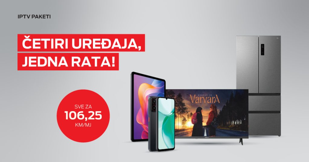 Četiri uređaja, jedna rata – sve za 106,25 KM mjesečno