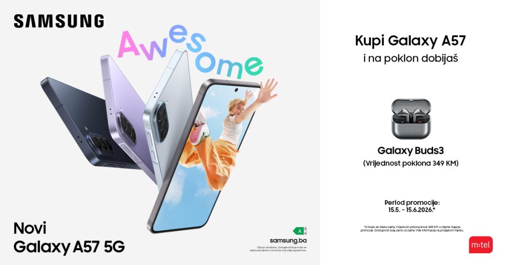 Sjajno za sve – Galaxy A37 i A57 sa vrijednim poklonima u m:tel ponudi