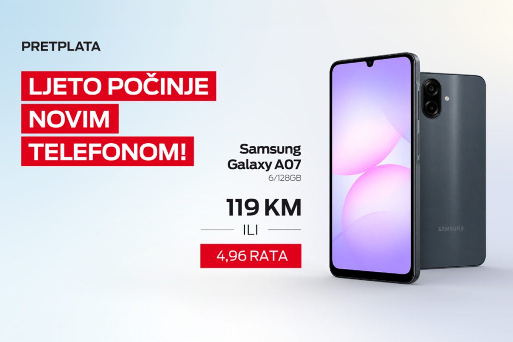 Ljeto počinje: Izaberite Galaxy A07 ili Redmi Note 15 Pro uz m:tel Travel tarife