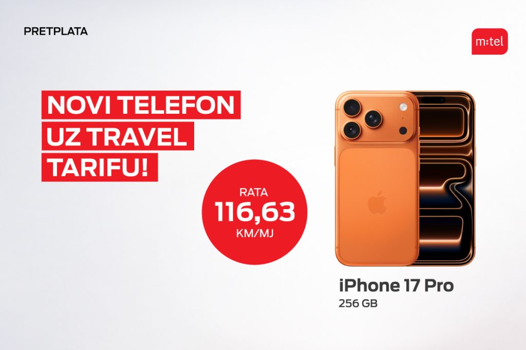Snaga, stil i tarifa koja pokriva sve: iPhone 17 Pro serija i m:tel Travel tarifa