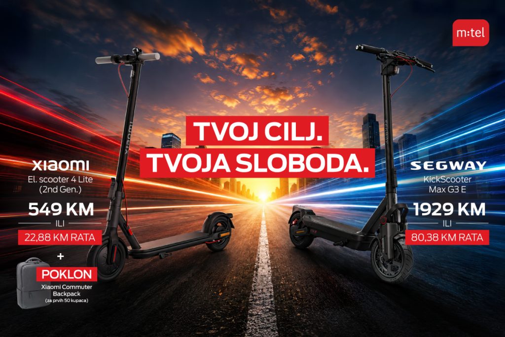 m:tel vam predstavlja Xiaomi i Segway trotinete za vaš novi način kretanja